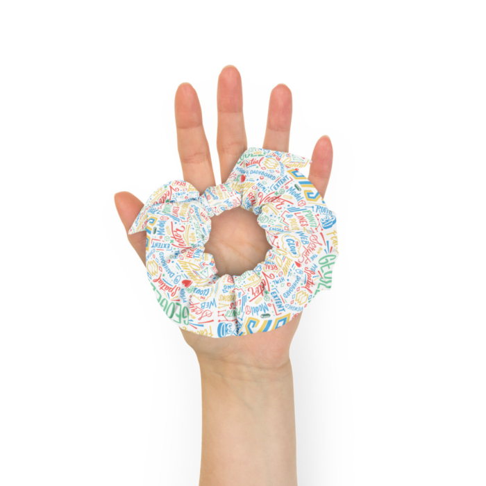 Geospatialology Recycled Scrunchie (White) - Image 8