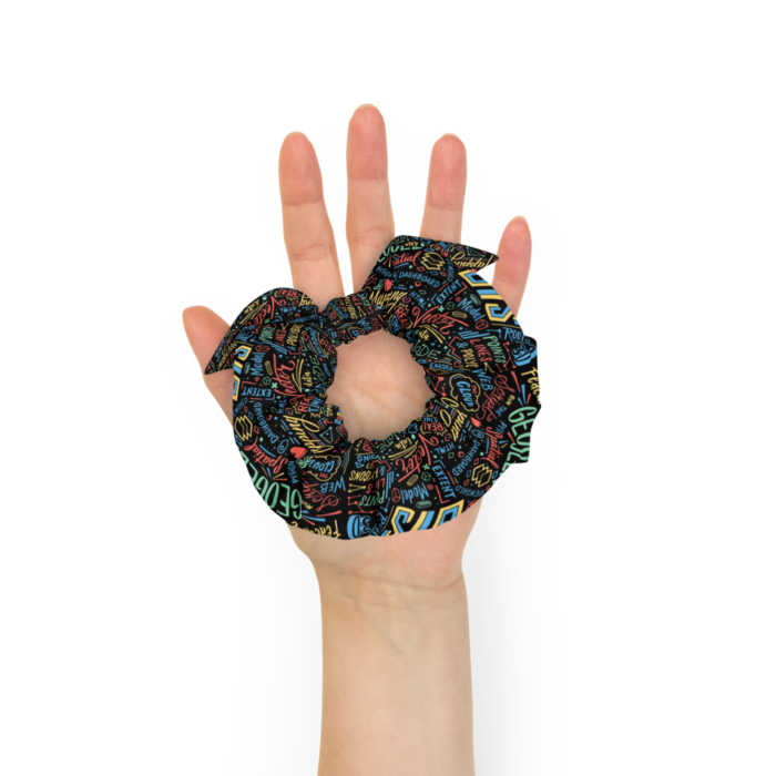 Geospatialology Recycled Scrunchie (Black) - Image 5