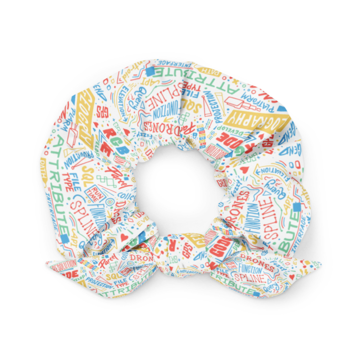 Geospatialology Recycled Scrunchie (White)