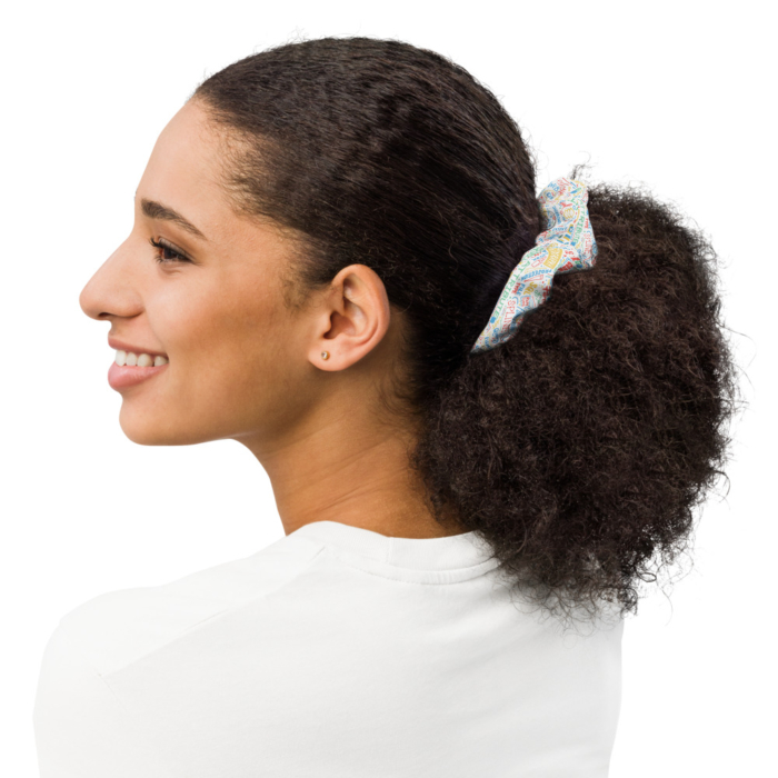 Geospatialology Recycled Scrunchie (White) - Image 6