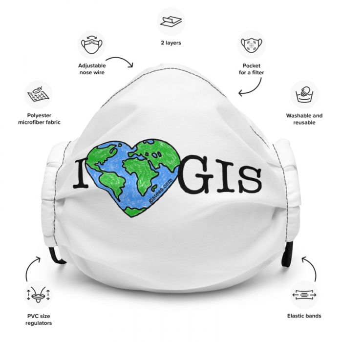 I Love GIS Facemask - GISTees.com