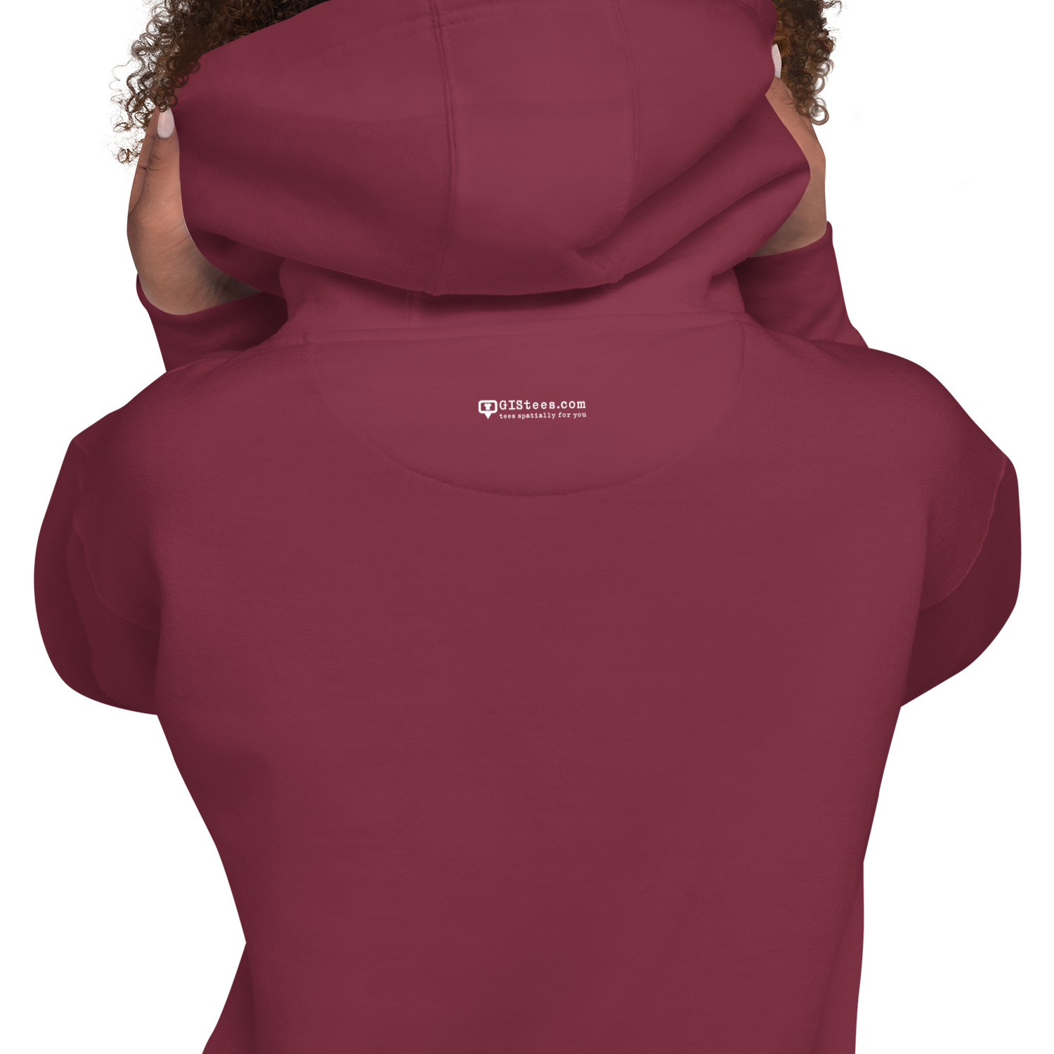 I Love GIS Unisex Hoodie (White Text) - Image 21